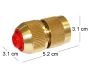 Raccord automatique 3 billes Aquastop en laiton - BOT-0127