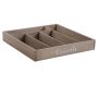 Range-couverts 5 cases en bois teinté