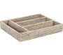 Range-couverts en rotin blanc