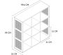 Rangement modulable cannage et bois Bali - CMP-5053