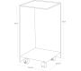 Rangement pour toilettes sur roulettes Caster - YAM-0178