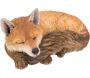 Renard endormi en résine 44 cm