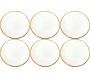 Repose sachet de thé en porcelaine liseré doré 8 cm (Lot de 6)