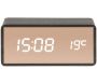 Réveil led en ABS effet bois Copper - PRE-1322