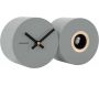 Horloge mural en métal mat Duo Cuckoo