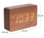 Réveil rectangulaire en bois Square - 36,43