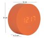 Réveil rond LED en MDF Spry - 6