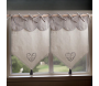 Rideau motif coeur gris - AUBRY GASPARD