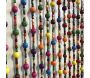 Rideau de porte Perles de bois multicolores - MOR-0150