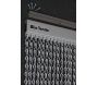 Rideau de porte en aluminium argent mat Alusax 8 - LAD-0223