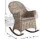 Rocking chair en poelet gris Kresek - AUBRY GASPARD