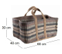 Sac à bûches en toile de jute épaisse Pampa - AUB-2678