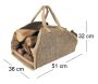 Sac à bûches en toile de jute renforcée - AUB-3510