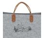 Sac à bûches en feutrine gris Montagne - 17,90