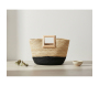 Sac cabas en jute et bois naturel et noir - AUBRY GASPARD
