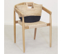 Sac cabas en jute et bois naturel et noir - 7