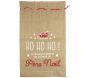 Sac à cadeaux de noel en toile de jute avec inscription