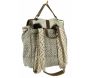 Sac à dos en coton et peau de vache Globe Trotteur - AUB-4209