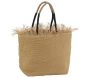 Sac en jute naturel et corde avec franges