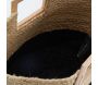 Sac cabas en jute et bois naturel et noir - 5