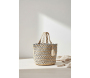 Sac en jute noir et blanc Indi avec pompon - AUBRY GASPARD