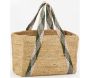 Sac en jute rectangulaire et poche en coton kaki - 34,90