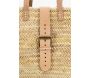 Sac en palmier et cuir beige - AUB-6743