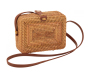 Sac rectangulaire en rotin piqué naturel