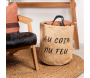Sac rond en jute naturel plastifié - 8