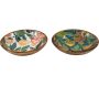 Saladier en manguier et émail Agrumes 40 cm (Lot de 2)