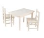 Salon enfant 1 table 2 chaises en pin blanchi