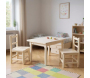Salon enfant 1 table 2 chaises en pin blanchi - AUBRY GASPARD