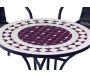 Salon de jardin en acier plateau mosaïque 4 personnes - HEVEA