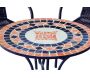 Salon de jardin en acier plateau mosaïque 4 personnes - HEVEA