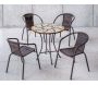 Salon de jardin en acier plateau mosaïque 4 personnes - HEVEA