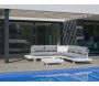 Salon de jardin en aluminium canapé d'angle  Anastacia