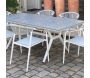 Salon de jardin en aluminium et céramique imitation bois Sidi