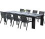 Salon de jardin en aluminium gris Ibiza 8 personnes