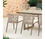 Salon de jardin en aluminium imitation bois 6 personnes Masai - 