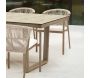 Salon de jardin en aluminium imitation bois 6 personnes Masai - IND-0658