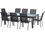 Salon de jardin en aluminium 8 personnes Blacksun - WILSA GARDEN