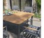 Salon de jardin en aluminium et teck 6 personnes Piana - WILSA GARDEN