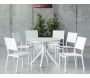 Salon de jardin en aluminium et textilène Giglio