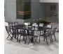 Salon de jardin en aluminium et verre Black star