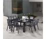 Salon de jardin en aluminium et verre Black star