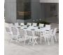 Salon de jardin en aluminium et verre White star - 8
