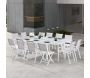 Salon de jardin en aluminium et verre White star