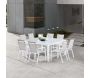 Salon de jardin en aluminium et verre White star