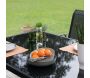 Salon de jardin en aluminium et verre trempé Black Edition - 8