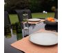 Salon de jardin en aluminium et verre trempé Black Edition - 6
